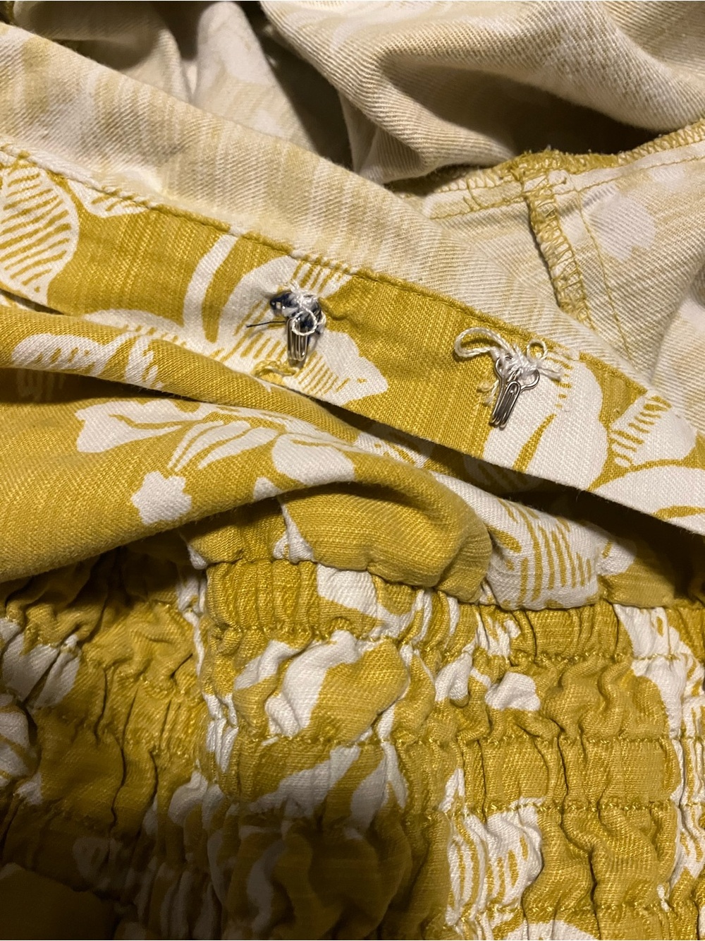 Anthropologie Yellow Floral Short-Sleeve Jumpsuit - Picture 7 of 7